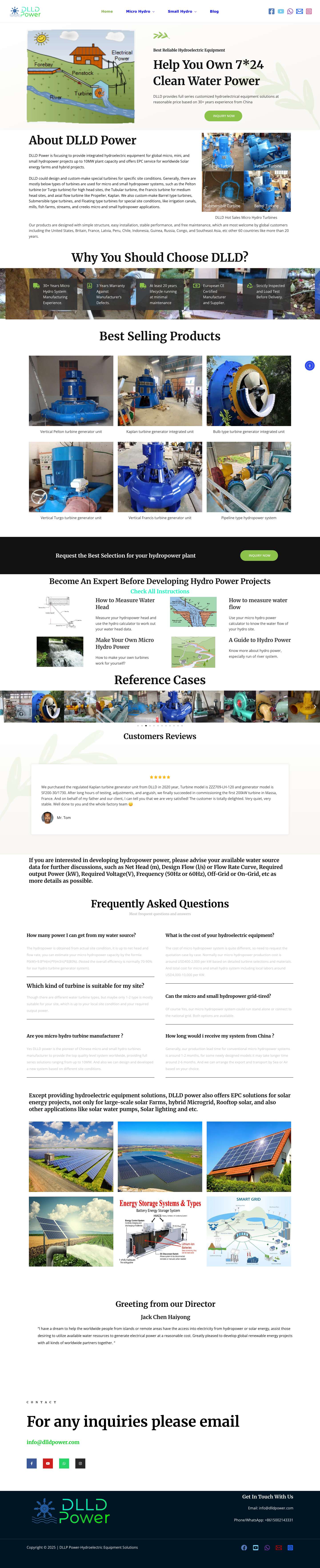 Home - DLLP Power-Hydroelectric Equipment Solutions Email Email - Full Screenshot