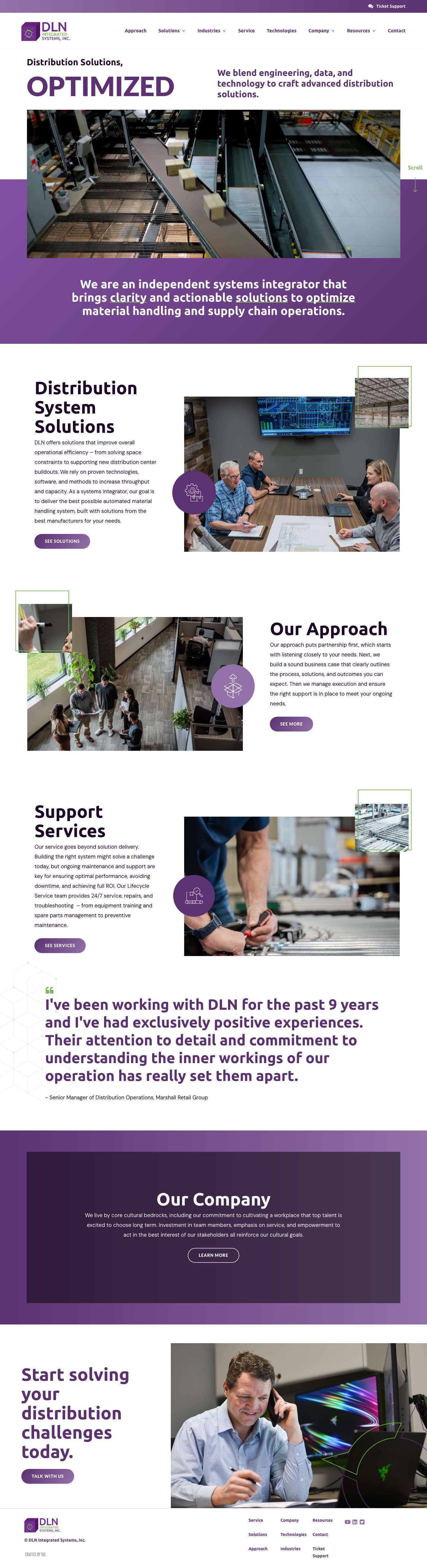 Homepage - DLN Integrated Systems - Full Screenshot