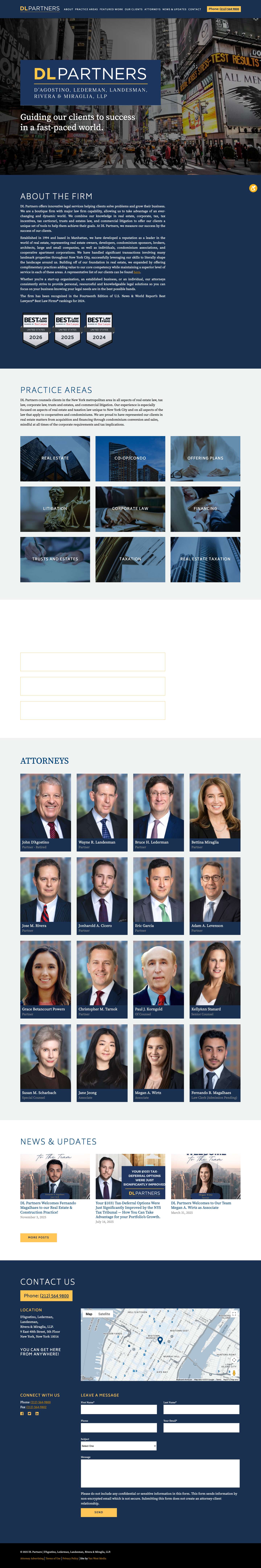 New York City Lawyers | DL Partners NYC Law Firm - Full Screenshot