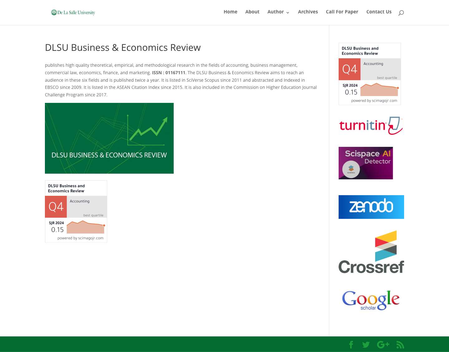 Business & Economics Review | Business & Economics Review - Full Screenshot