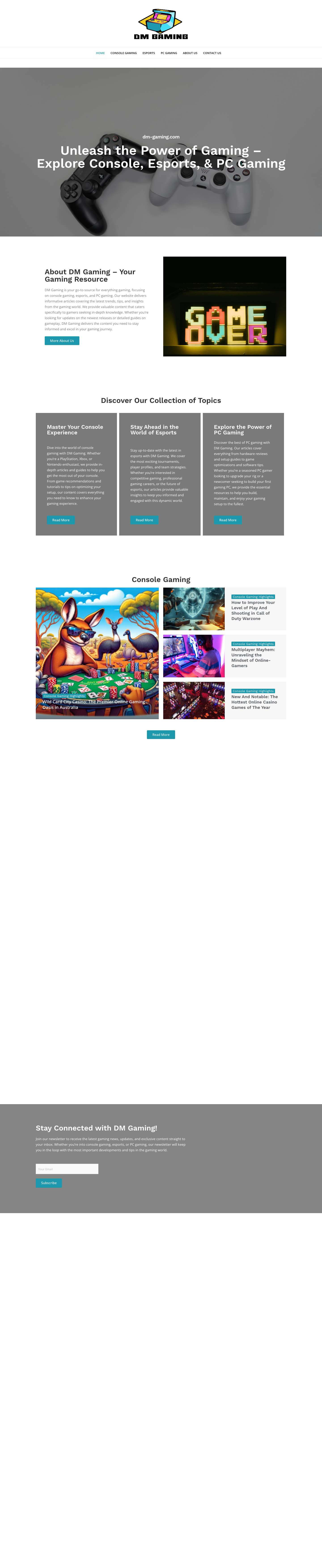 Home - DM Gaming - Full Screenshot