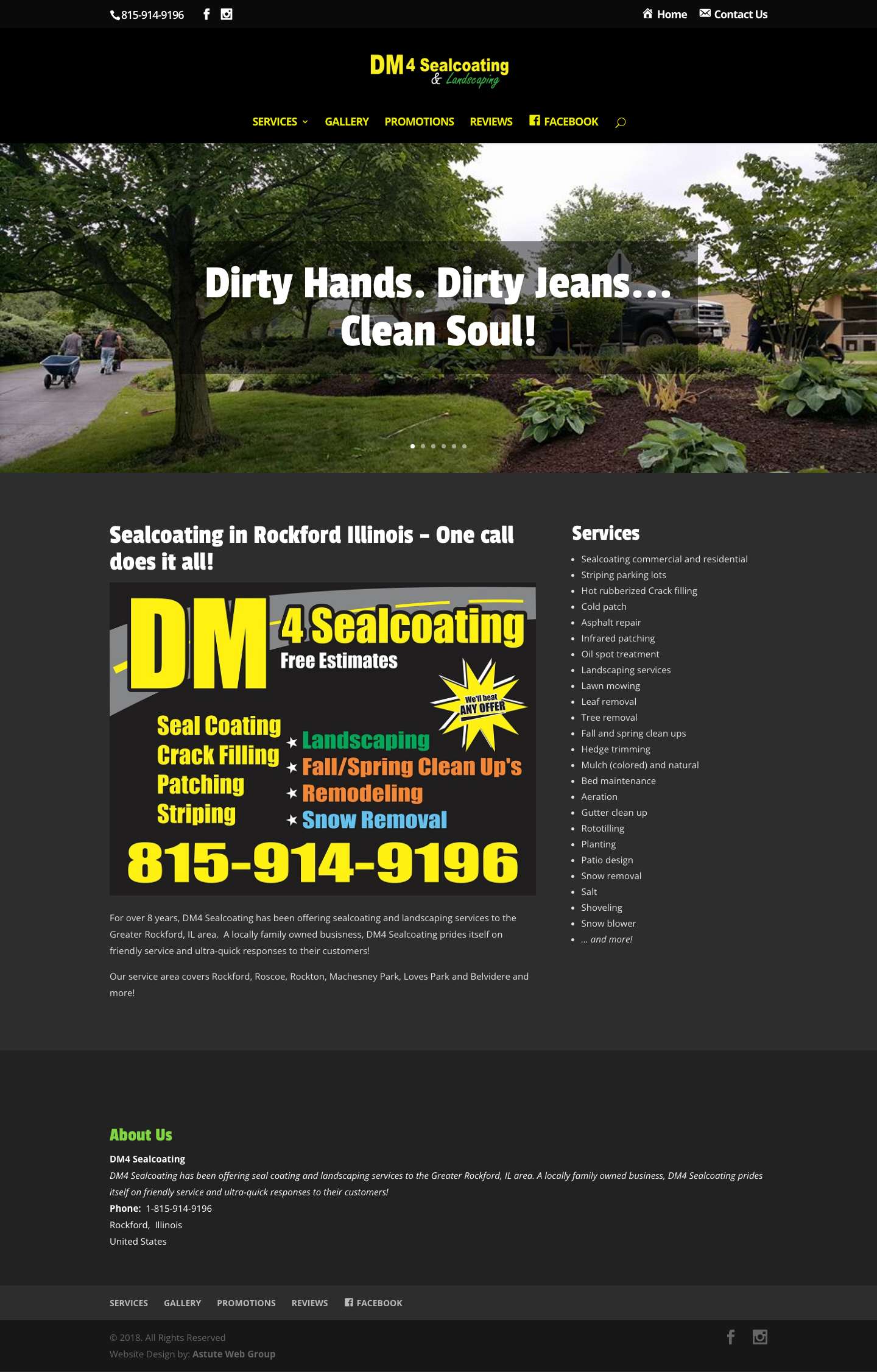 DM4 Sealcoating & Landscaping | - Full Screenshot