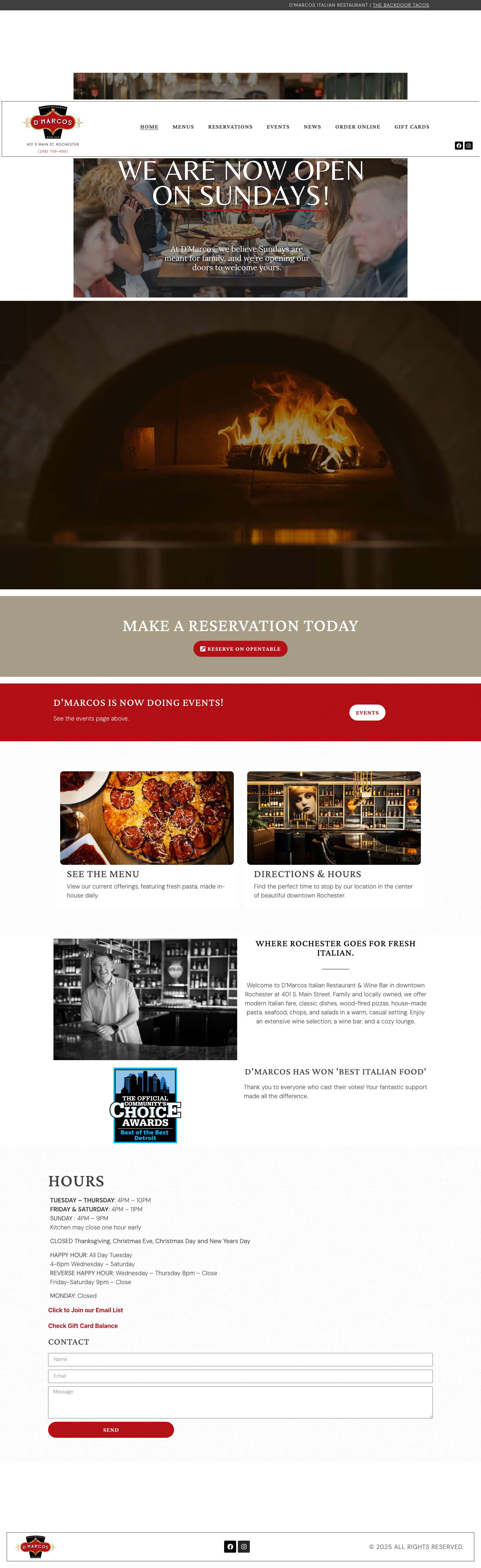 D'Marcos Italian Restaurant and Wine Bar - Full Screenshot