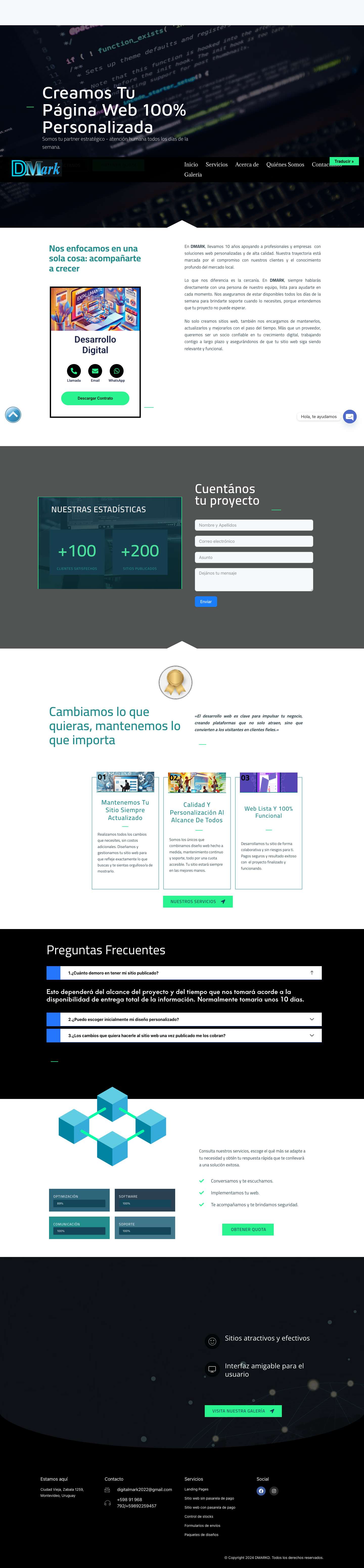 DMARK - Desarrollo Web y Marketing Digital - Full Screenshot