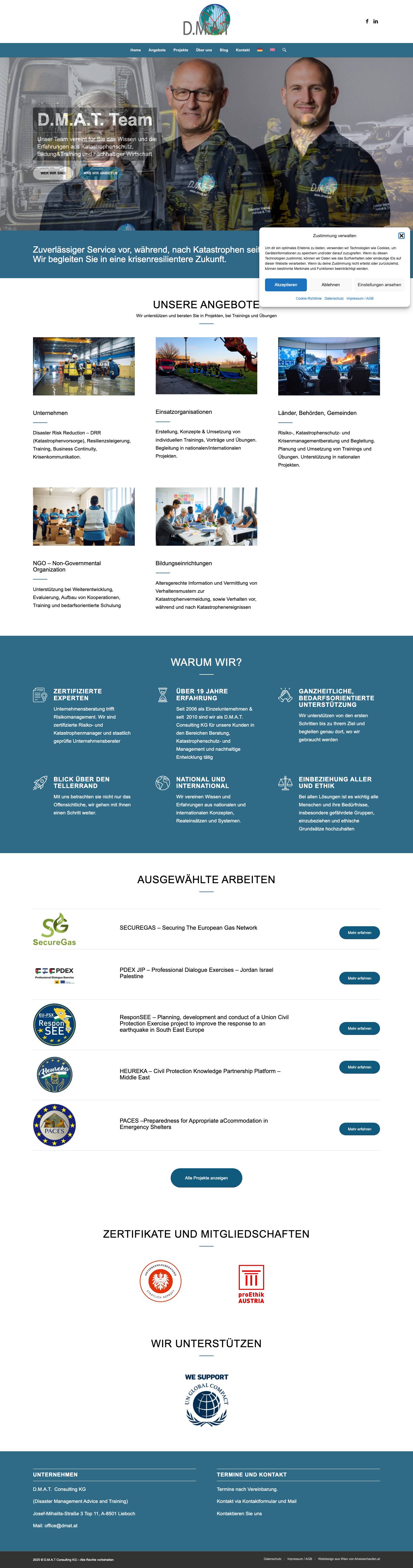 Home - D.M.A.T Consulting KG - Full Screenshot