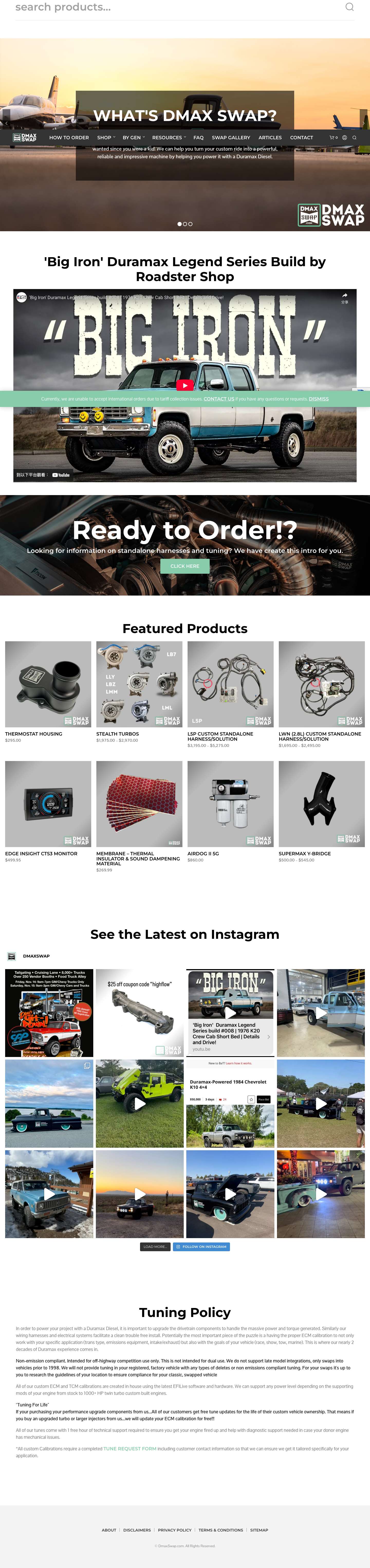 Home - DMAX SWAP - Duramax Swap - Full Screenshot