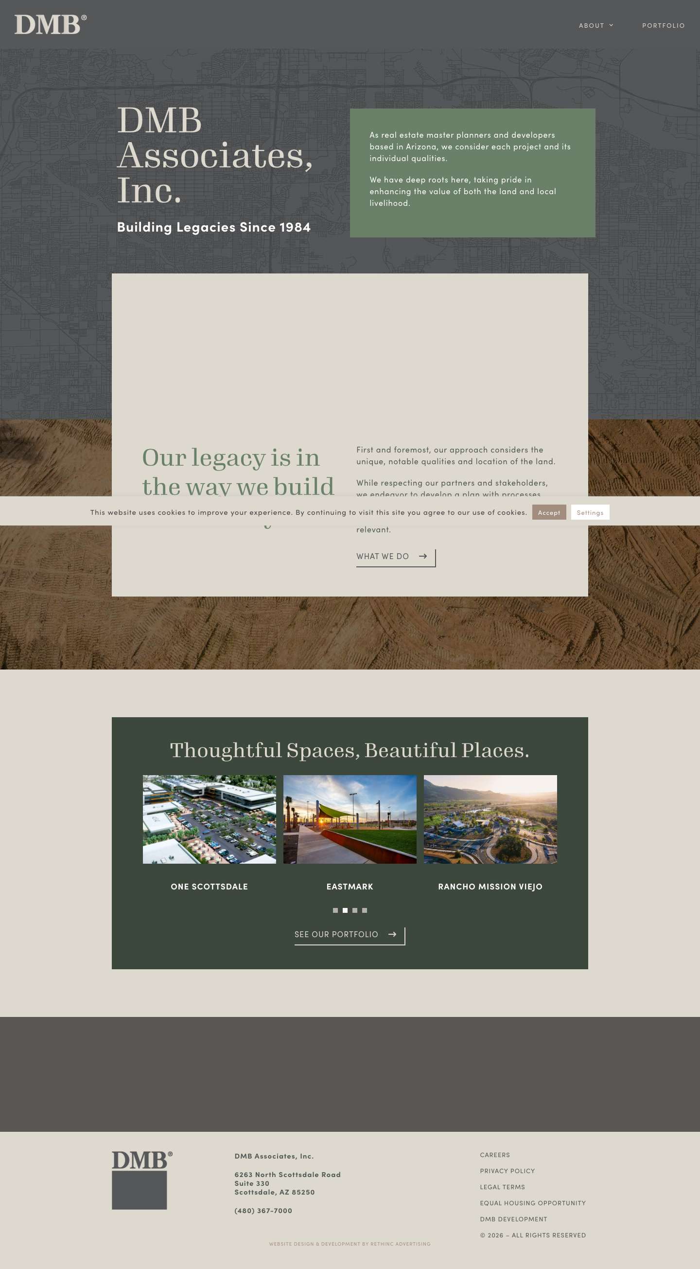 Real Estate Development Company in Arizona - DMB Associates, Inc. - Full Screenshot