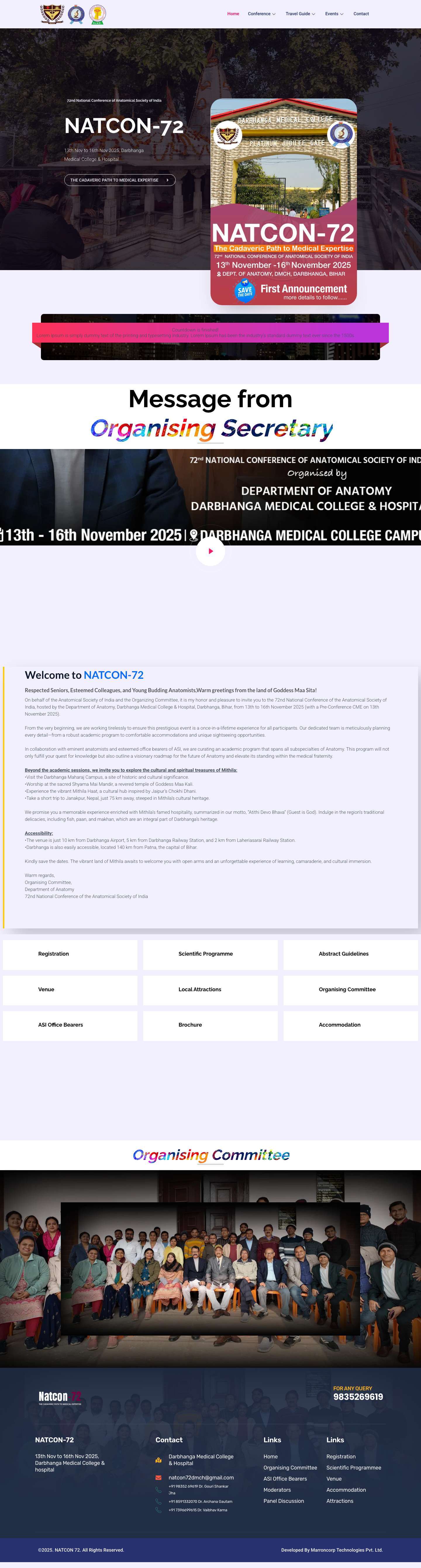 Home - NATCON 72 | The Cadaveric Path to Medical Expertise - Full Screenshot