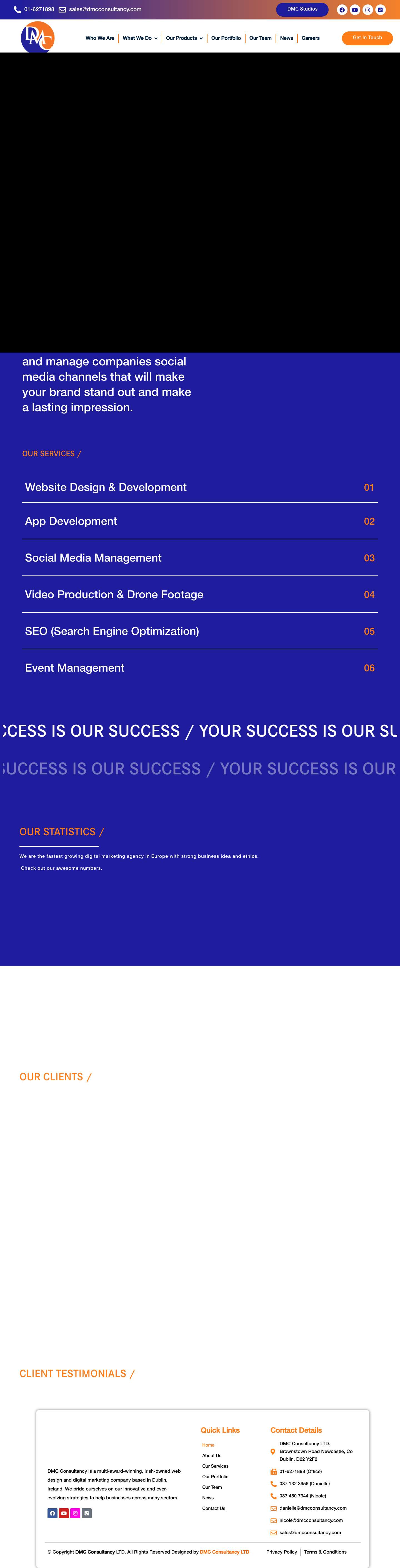 DMC Consultancy | Website Design, Digital Marketing Agency in Ireland. - Full Screenshot