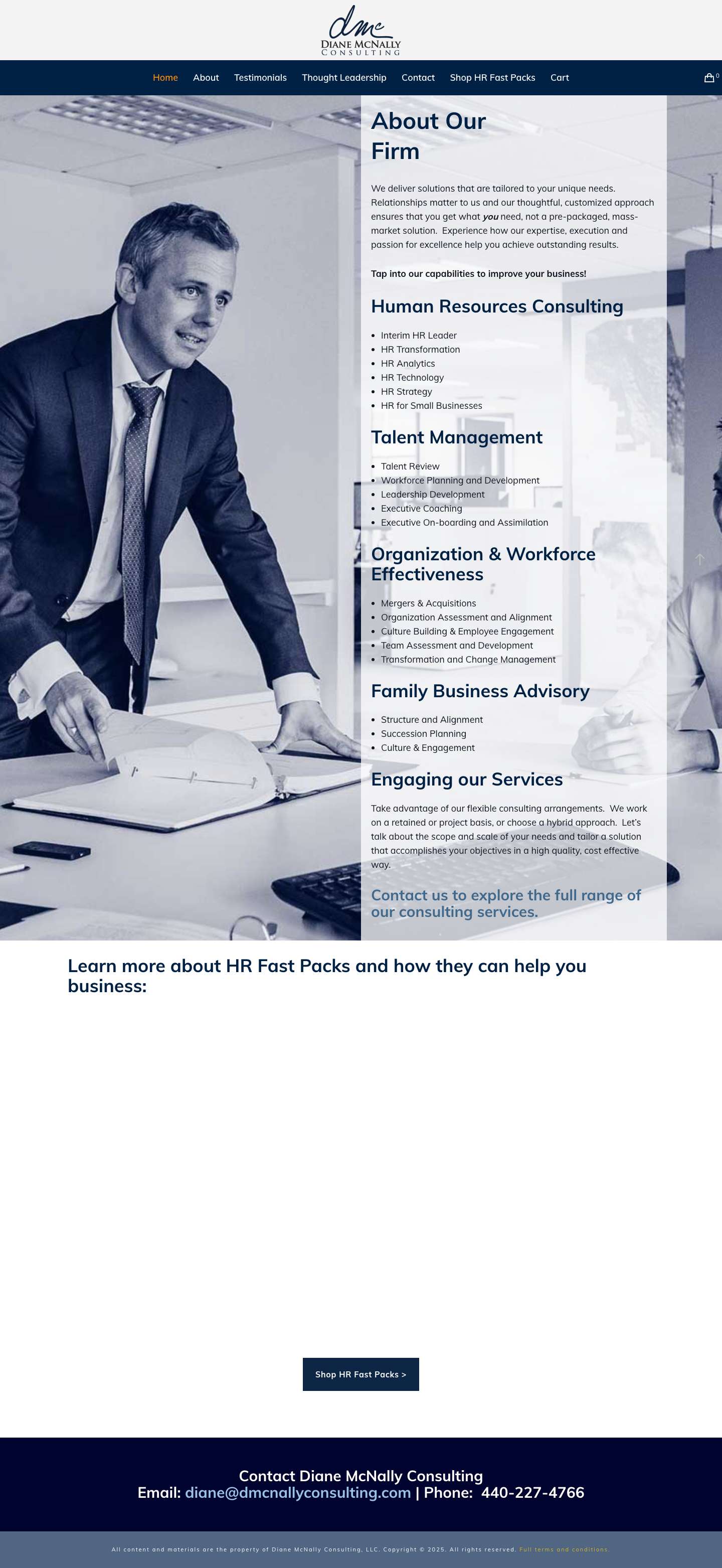 Home - Diane McNally Consulting - Full Screenshot