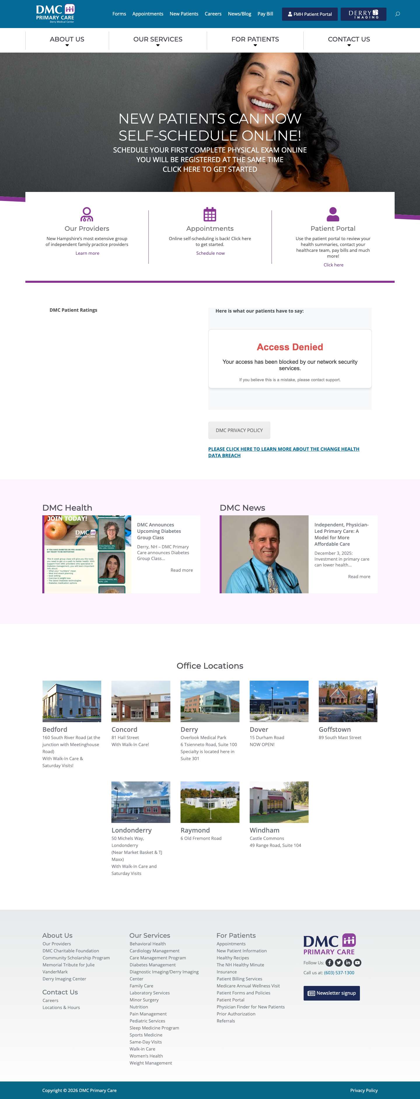 Welcome to DMC - DMC Primary Care - Official Site - Full Screenshot
