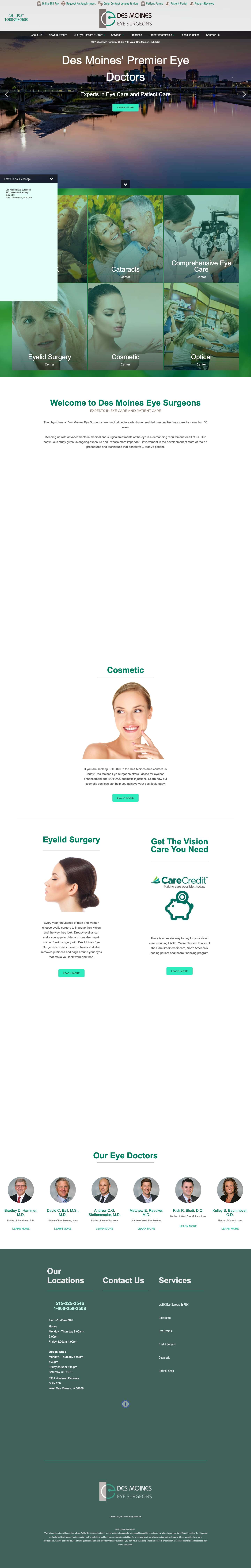 Eye Doctor Des Moines | Ophthalmologist Des Moines - Full Screenshot