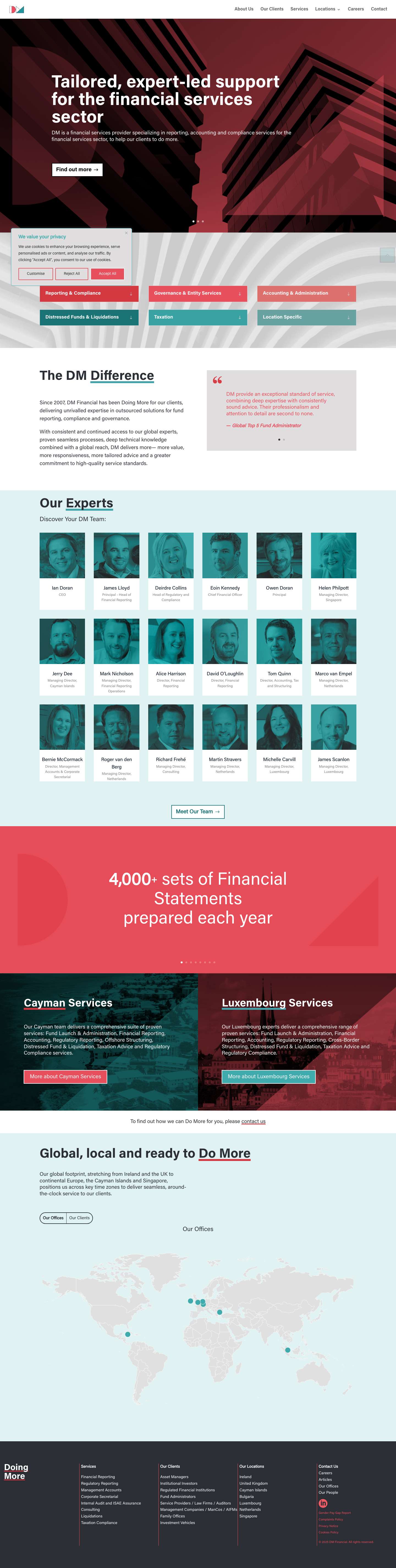 Welcome to our Global site - DM Financial - Full Screenshot