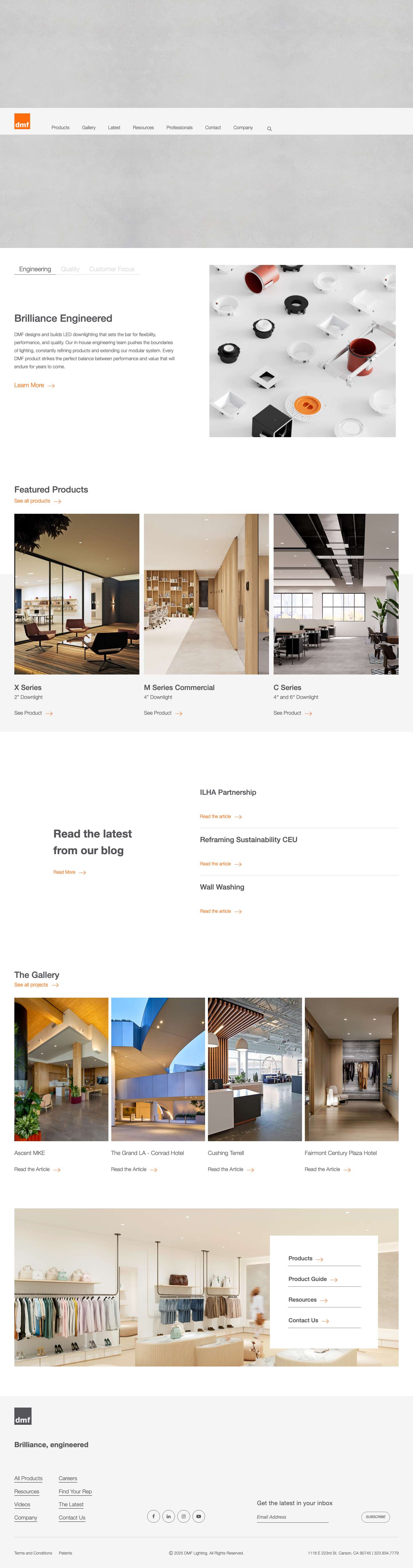 Home - DMF Lighting - Full Screenshot