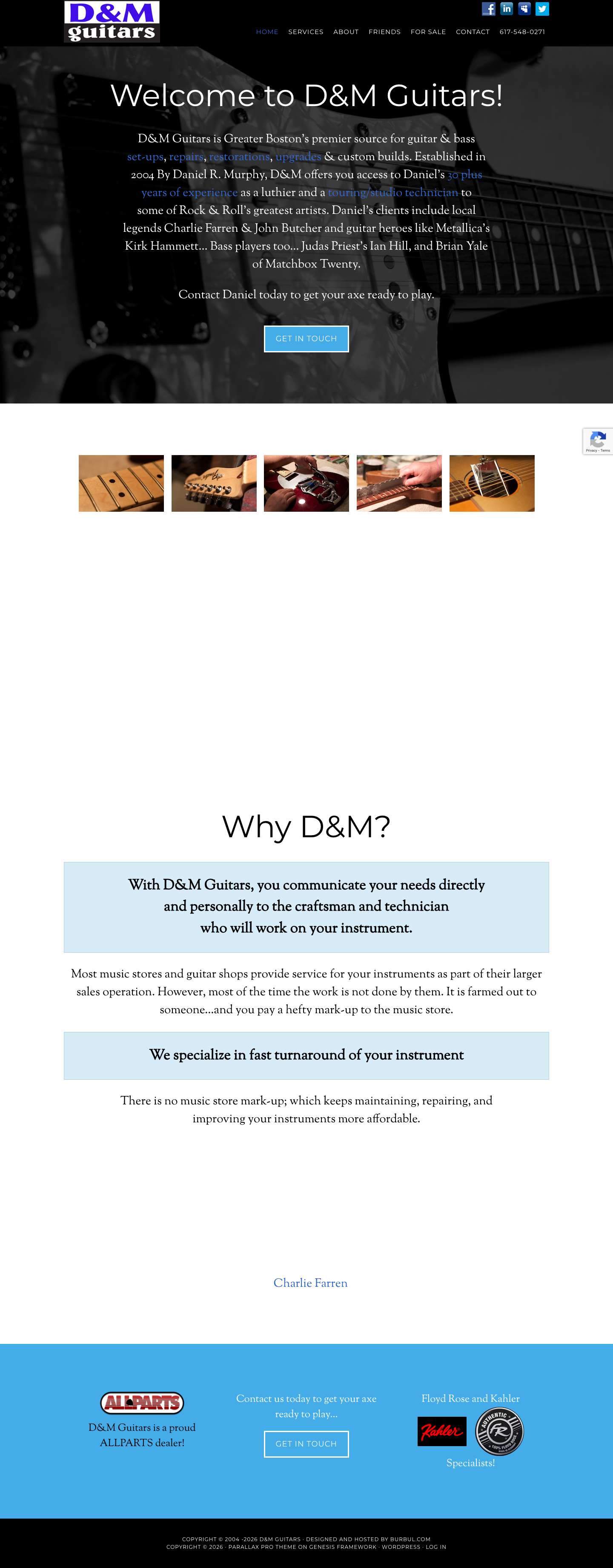 Guitar and Bass Setups, Upgrades, Repairs, and Restorations in Greater Boston & Beyond - Full Screenshot