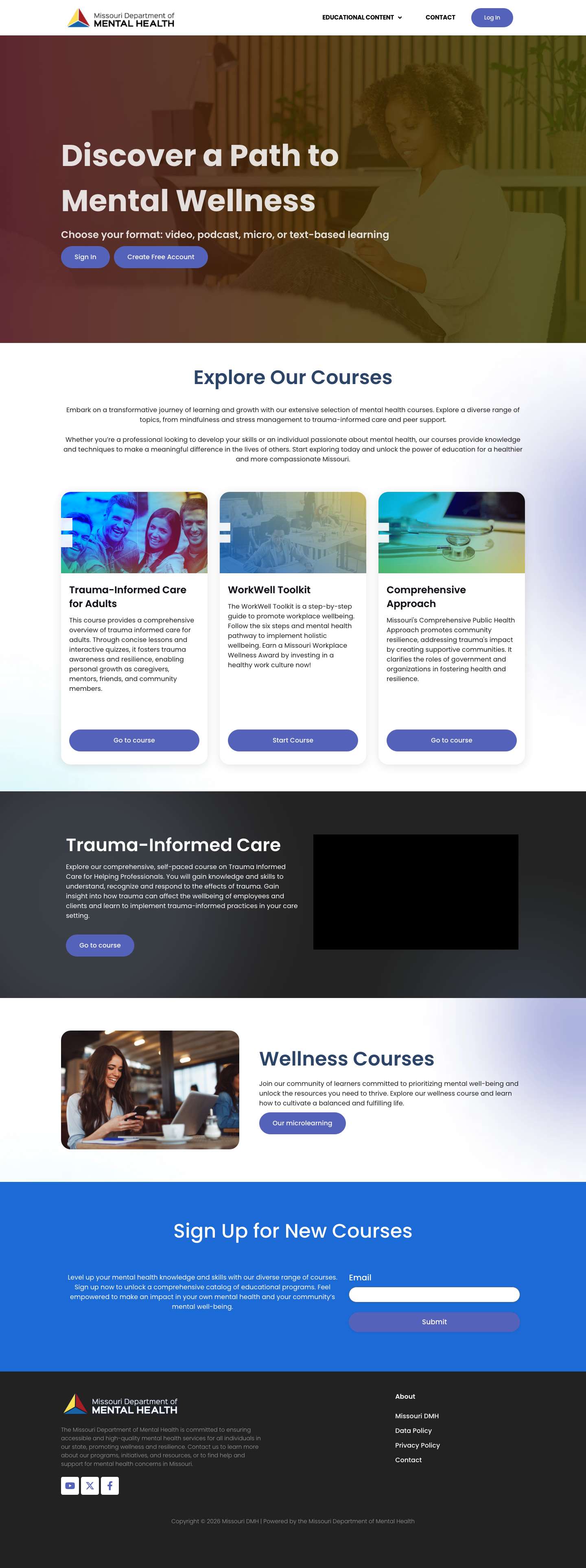 Home - DMH Content Hub - Full Screenshot