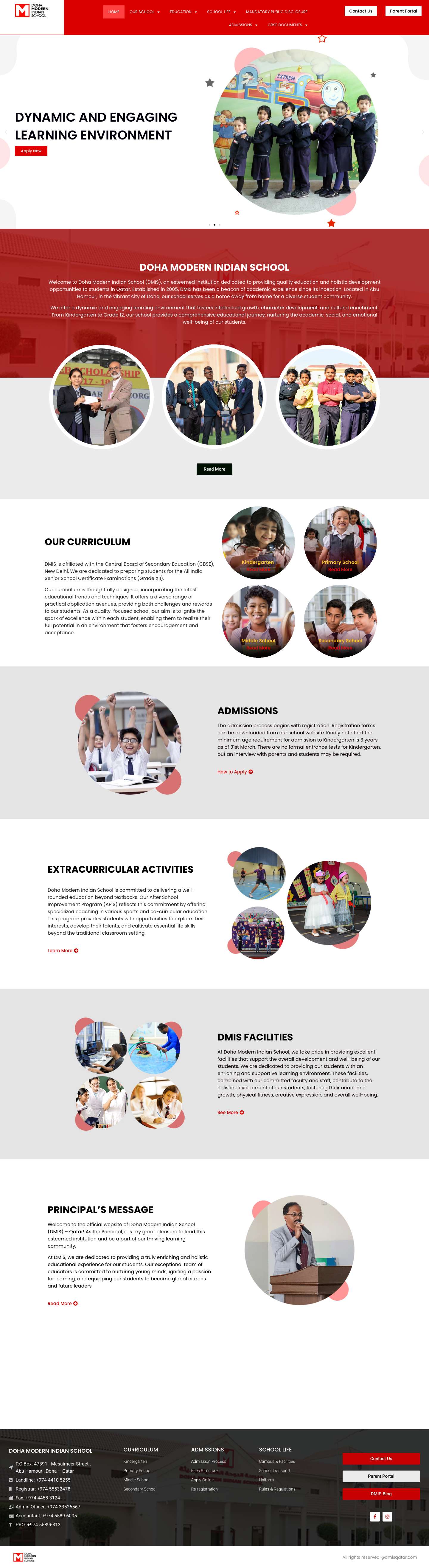 Doha Modern Indian School | The best Indian school in Doha Qatar - Full Screenshot