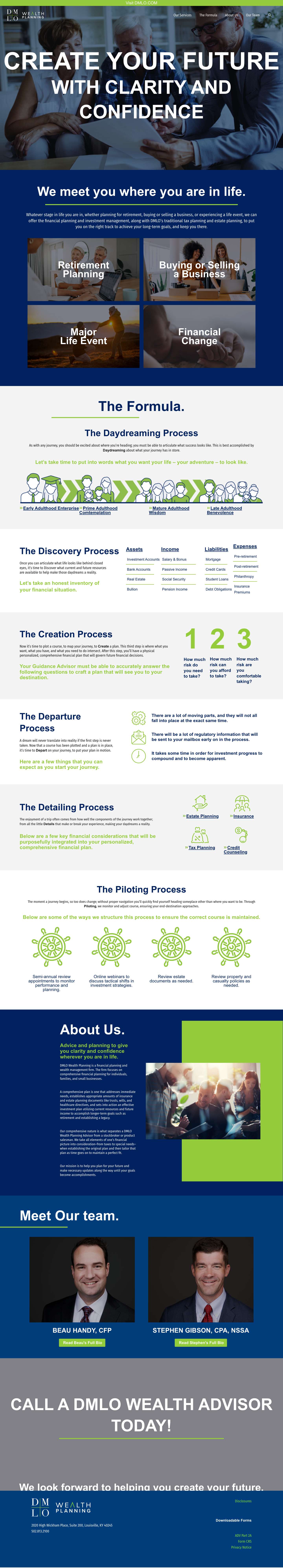 DMLO Wealth Planning - Wealth Planning - Full Screenshot