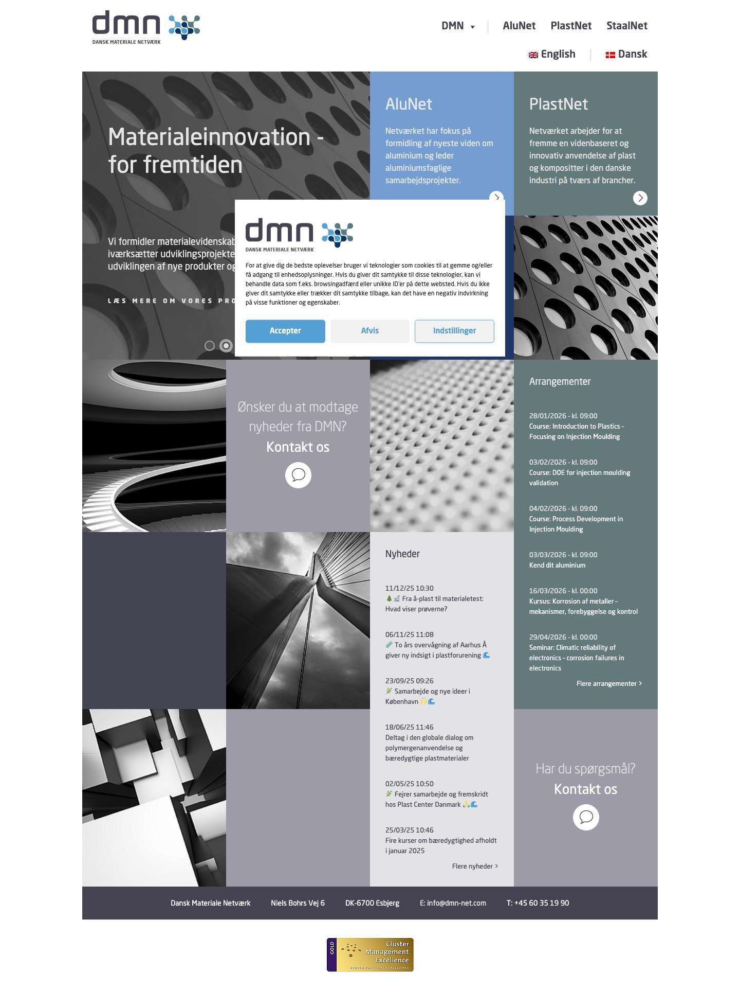 DMN-NET | DMN industriportal for videndeling af materialevidenskab - Full Screenshot