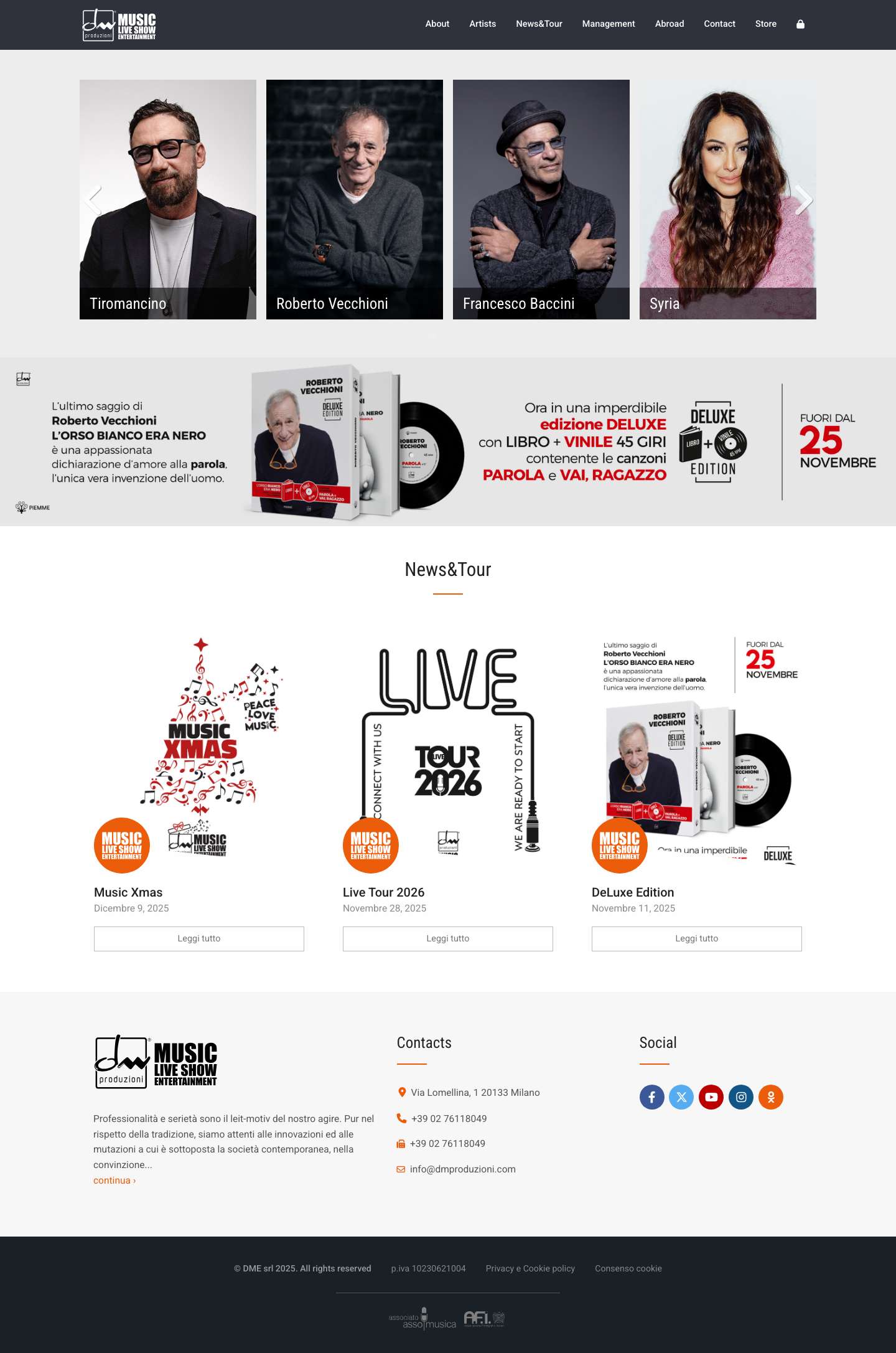 DM Produzioni – Music – Live Show – Entertainment - Full Screenshot