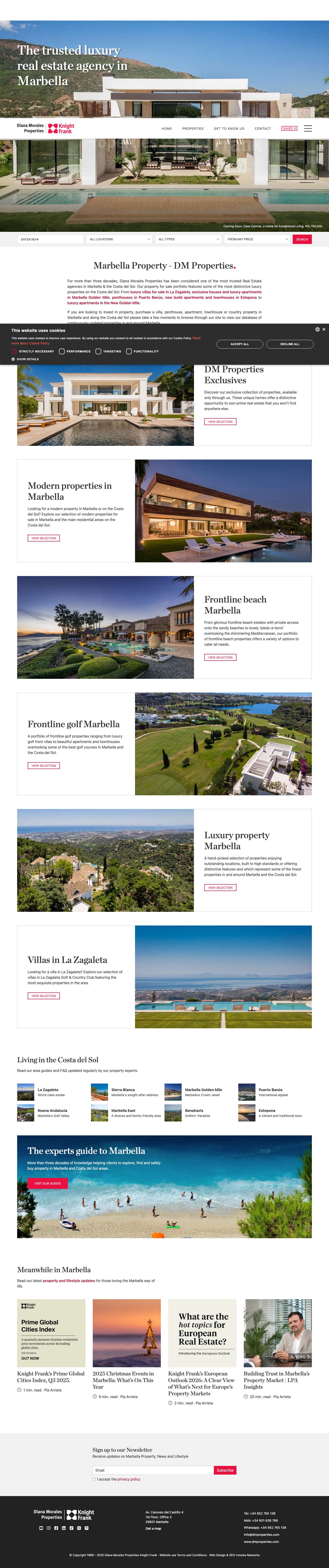 Marbella Property - Marbella Real Estate Agents - Villas and Apartments - Full Screenshot