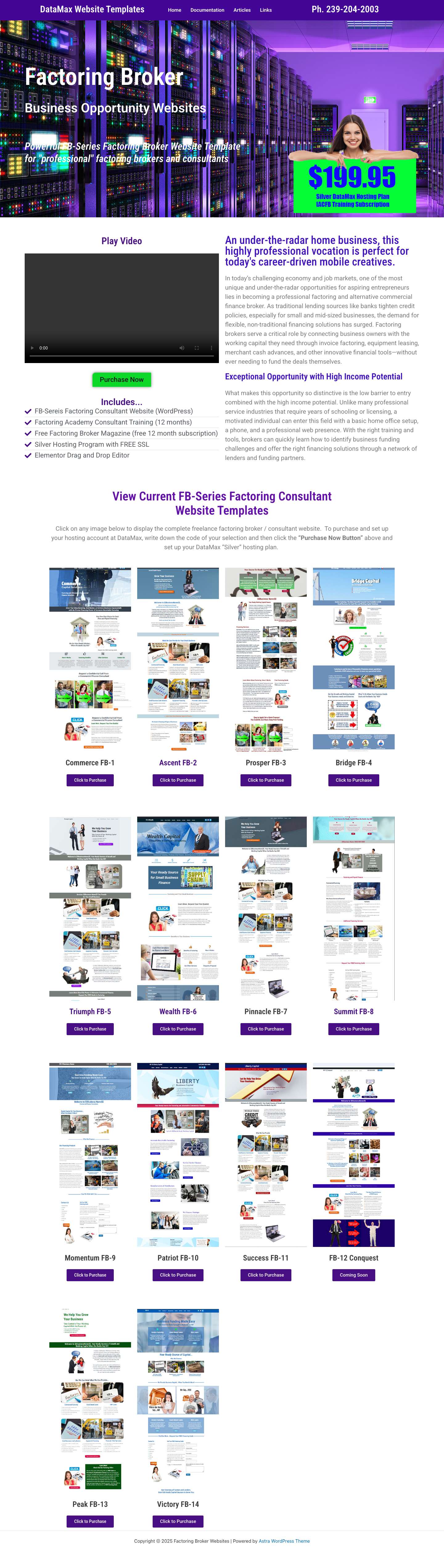 Factoring Broker Websites - Full Screenshot