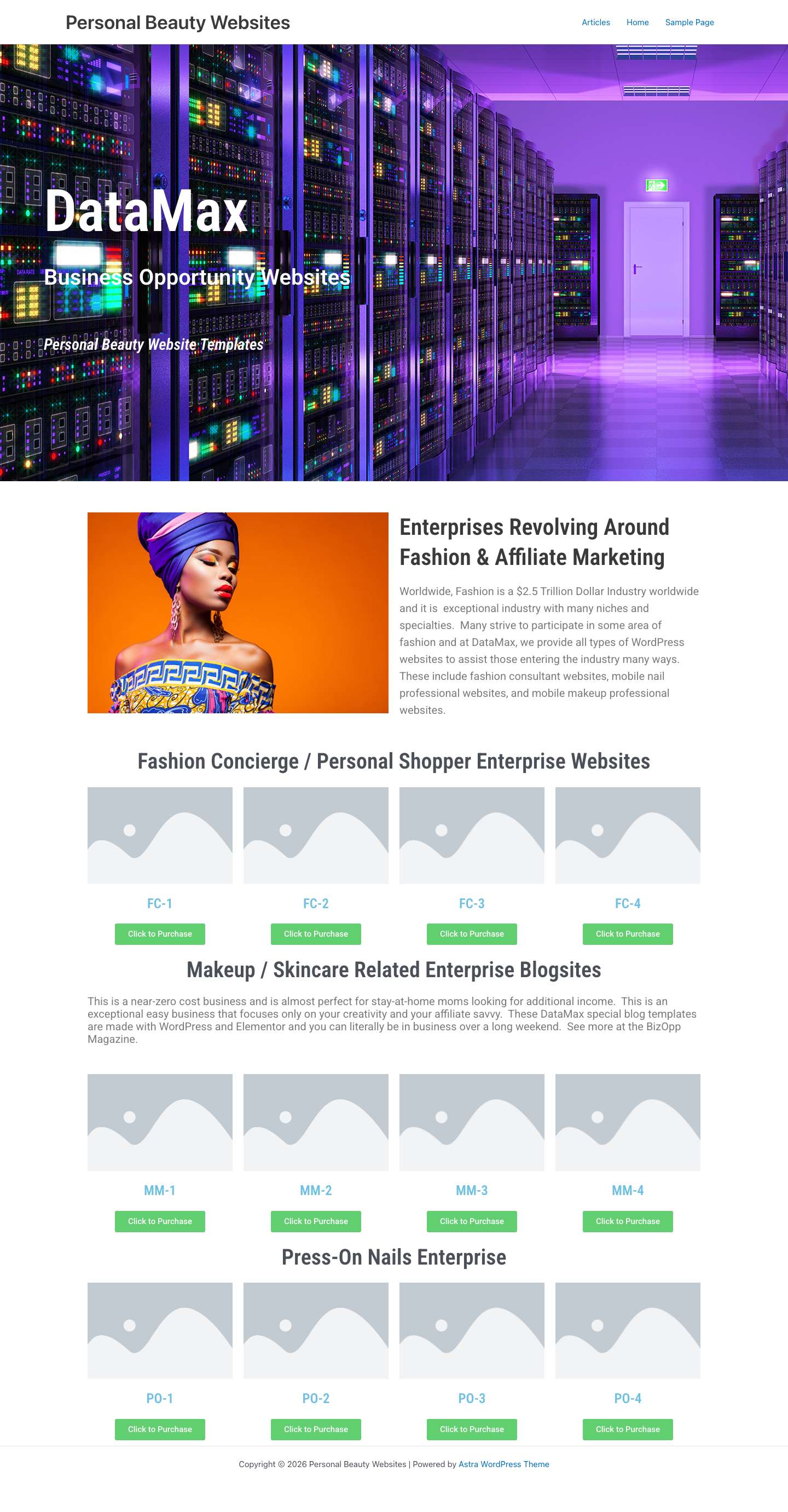 Personal Beauty Websites – Just another WordPress site - Full Screenshot