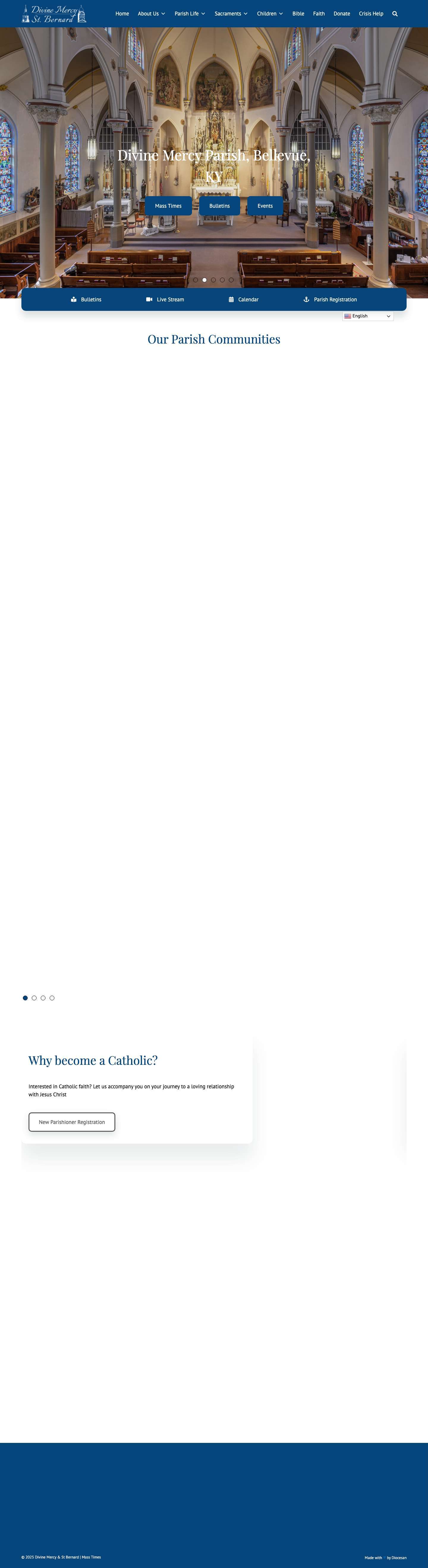 Divine Mercy & St Bernard – Bellevue, KY - Full Screenshot