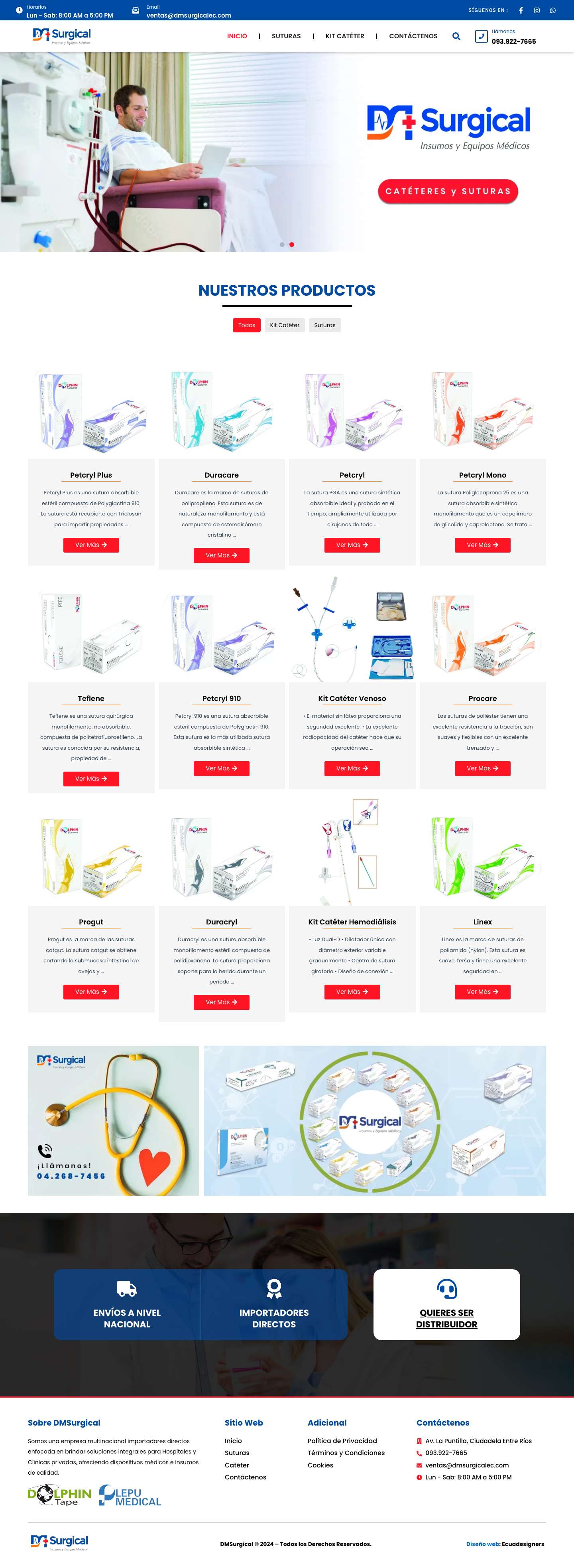 DM Surgical – Insumos y Equipos Médicos - Full Screenshot