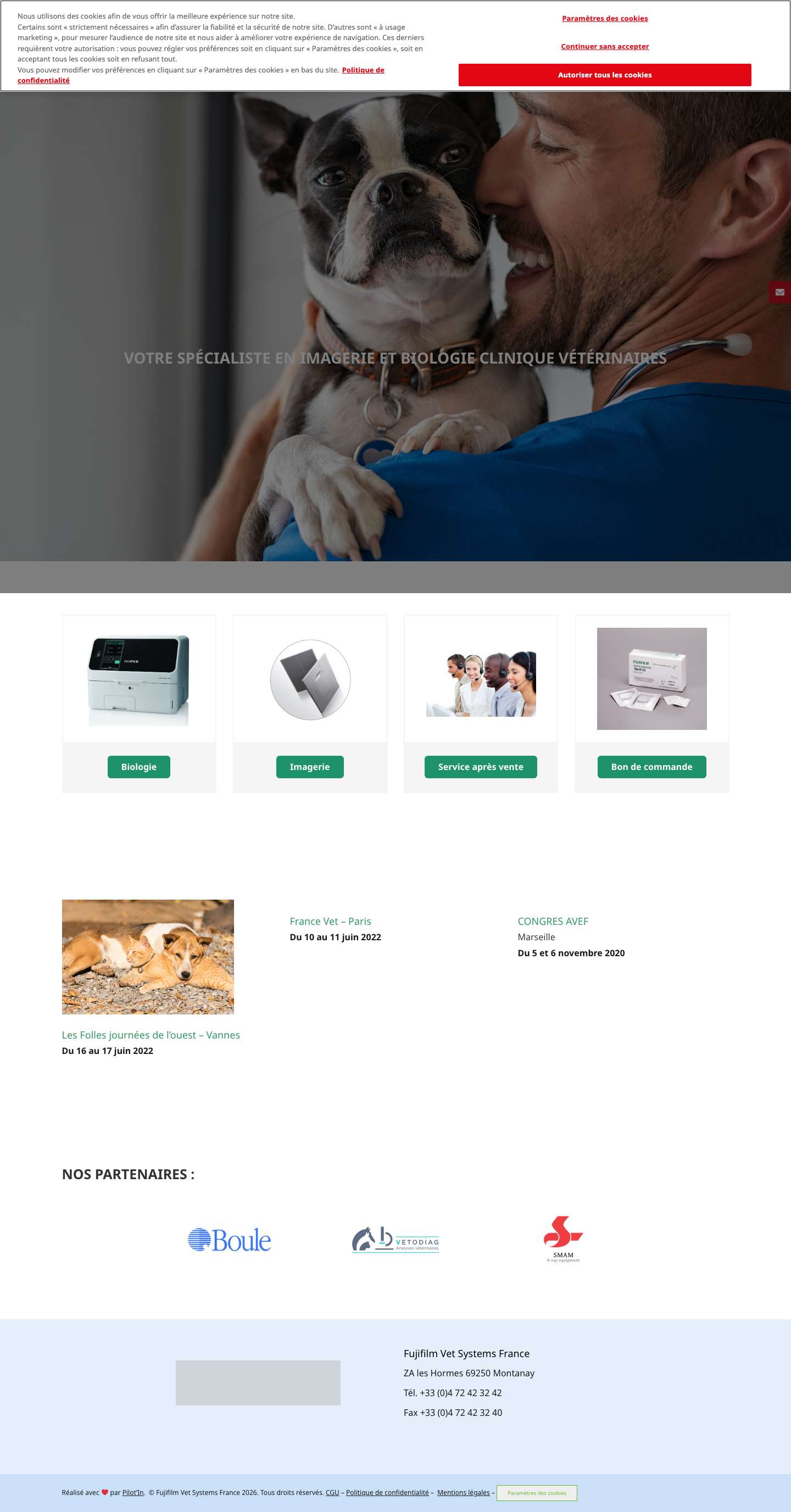 Spécialiste en imagerie médicale et en analyse laboratoire - Fujifilm Vet Systems France - Full Screenshot