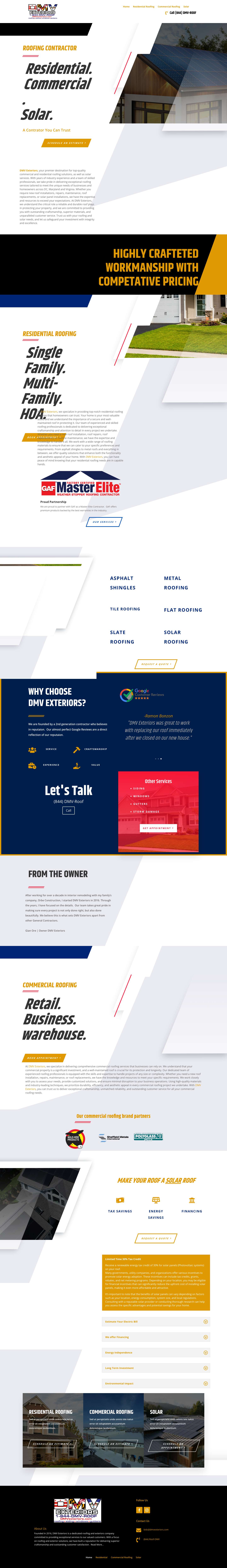 Home | DMV Exteriors - Full Screenshot