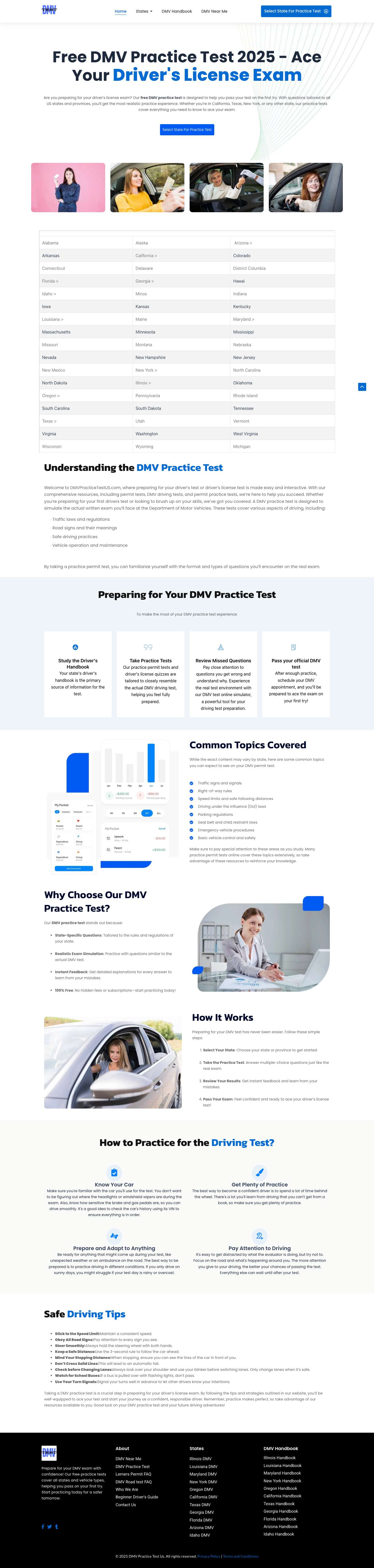 DMV Practice Test | Driving Test & License Preparation - Full Screenshot