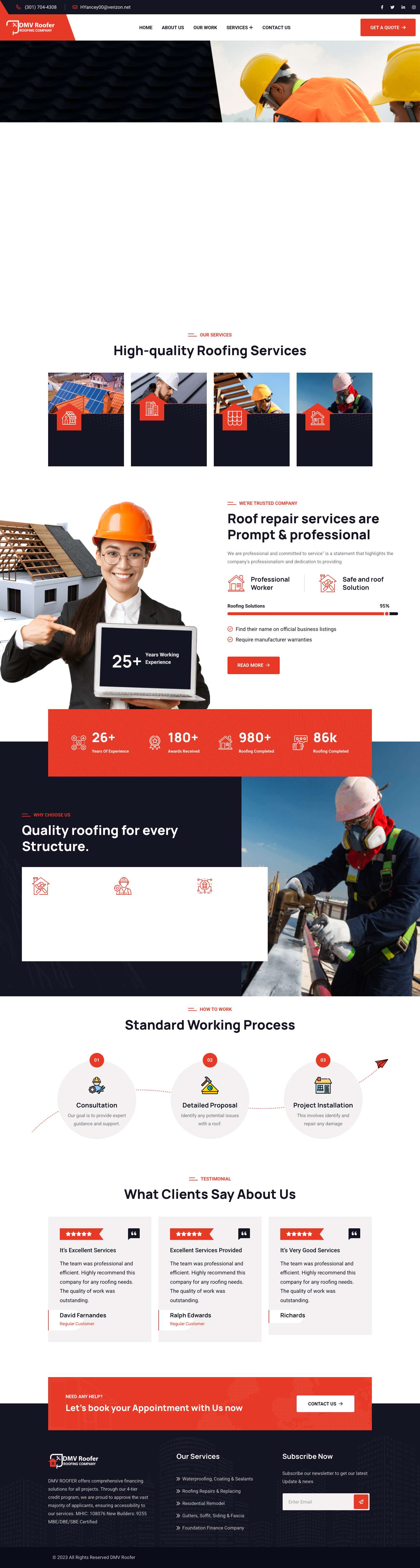 DMV Roofer – Roofing Company - Full Screenshot