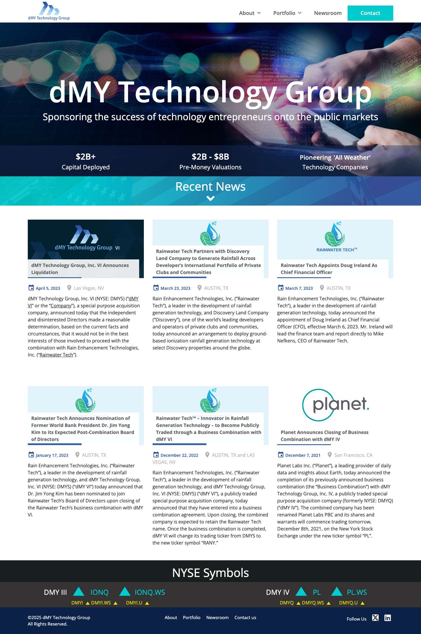 dMY Technology Group | Pioneering 'All Weather' - Full Screenshot