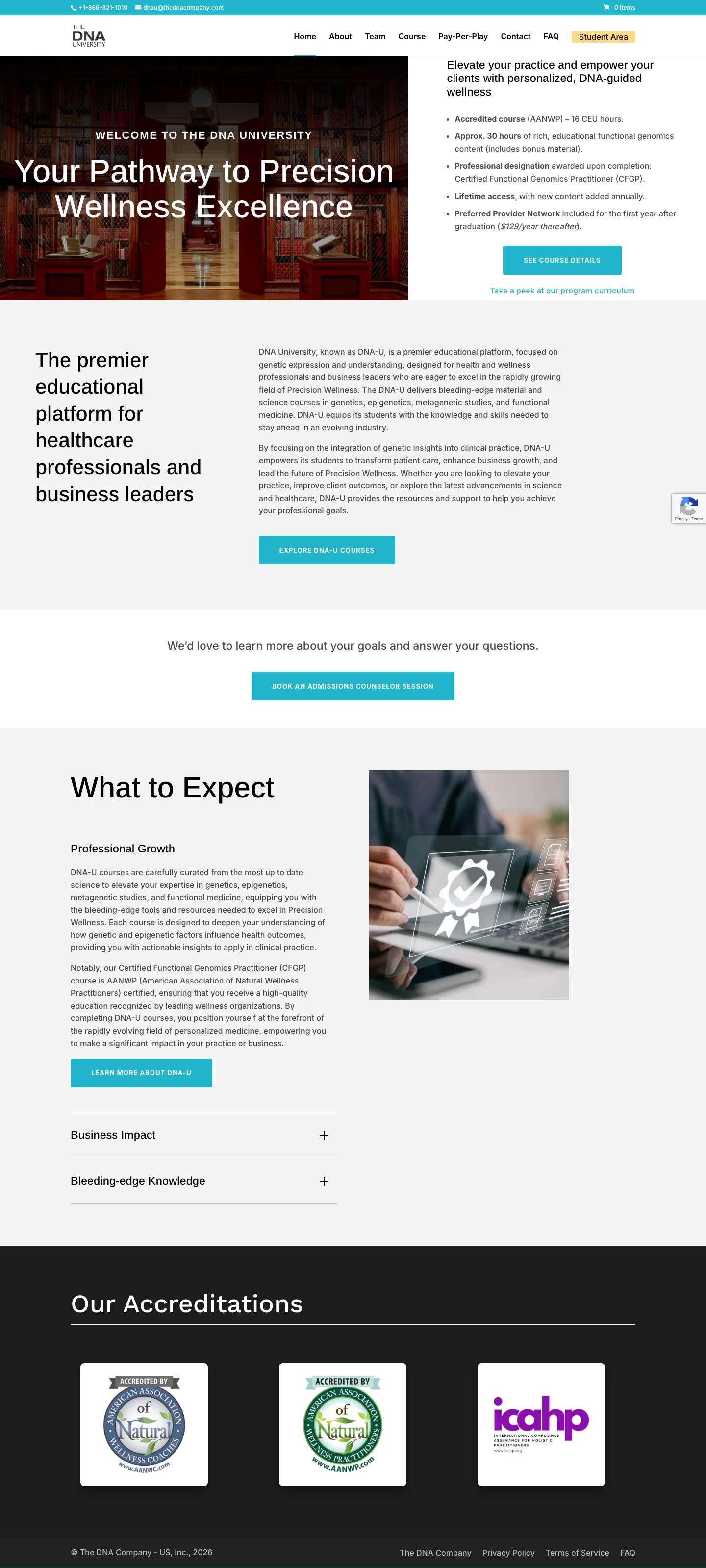 DNA University | Blazing the trail in Functional Genetics Education - Full Screenshot