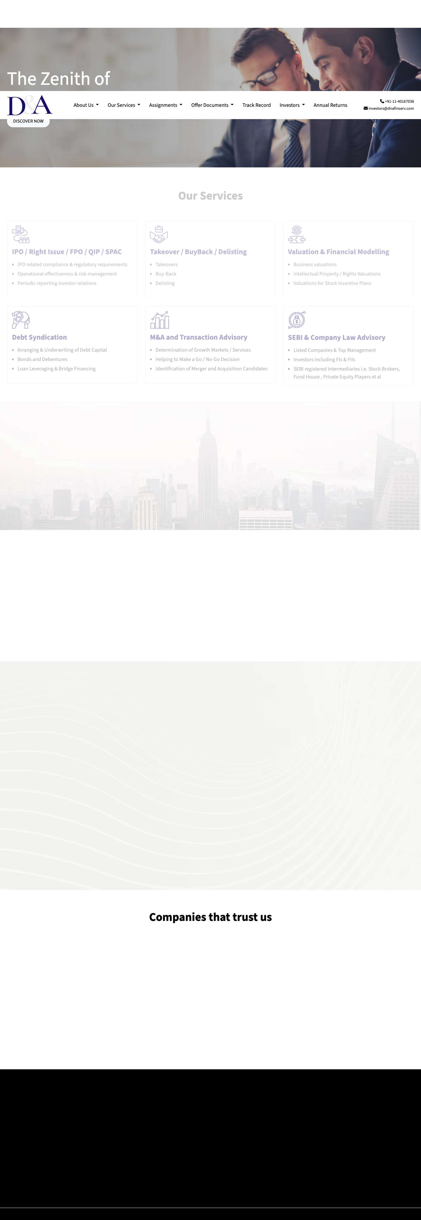 Home - D&A Financial Services Pvt. Ltd. (DAFSPL) - Full Screenshot