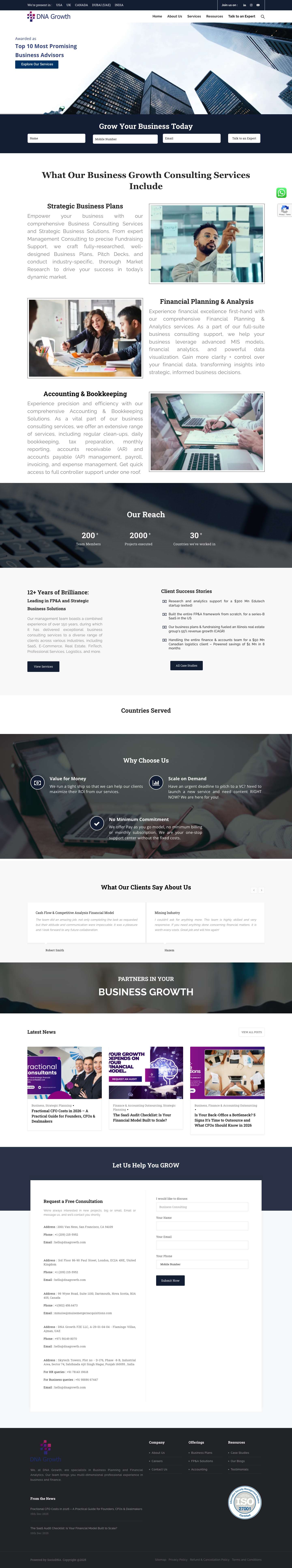 Business Consulting Services | DNA Growth Consulting Firm - Full Screenshot