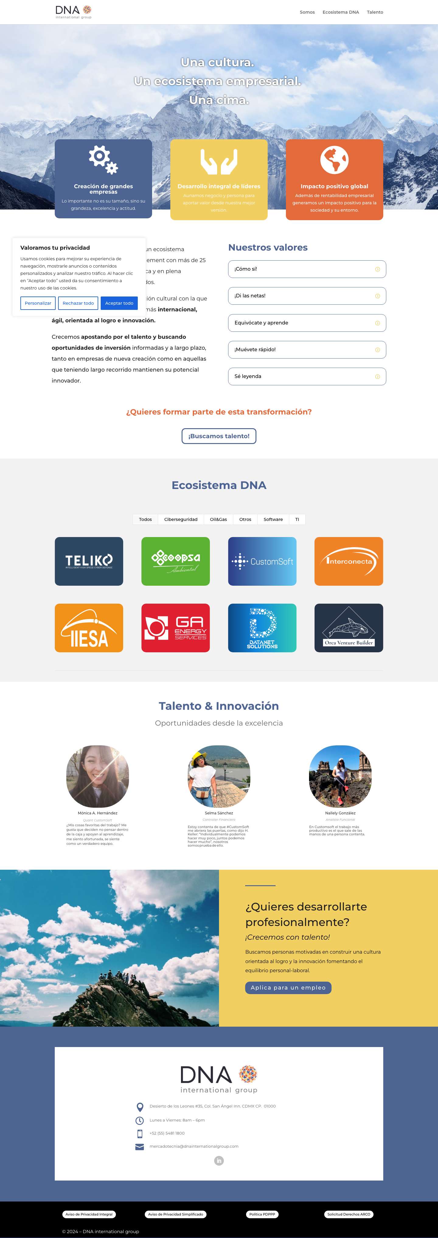 DNA international group | - Full Screenshot