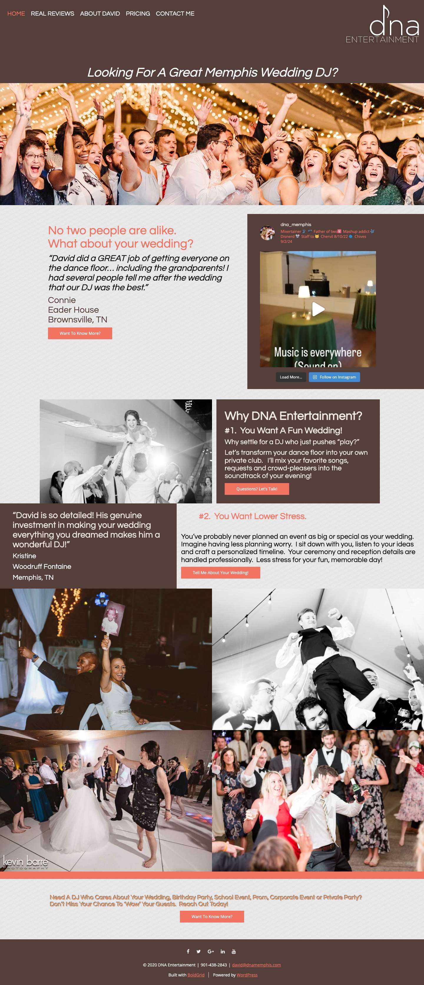 Memphis Wedding DJ - Turn Your Reception Into A Party - Book Today - Full Screenshot