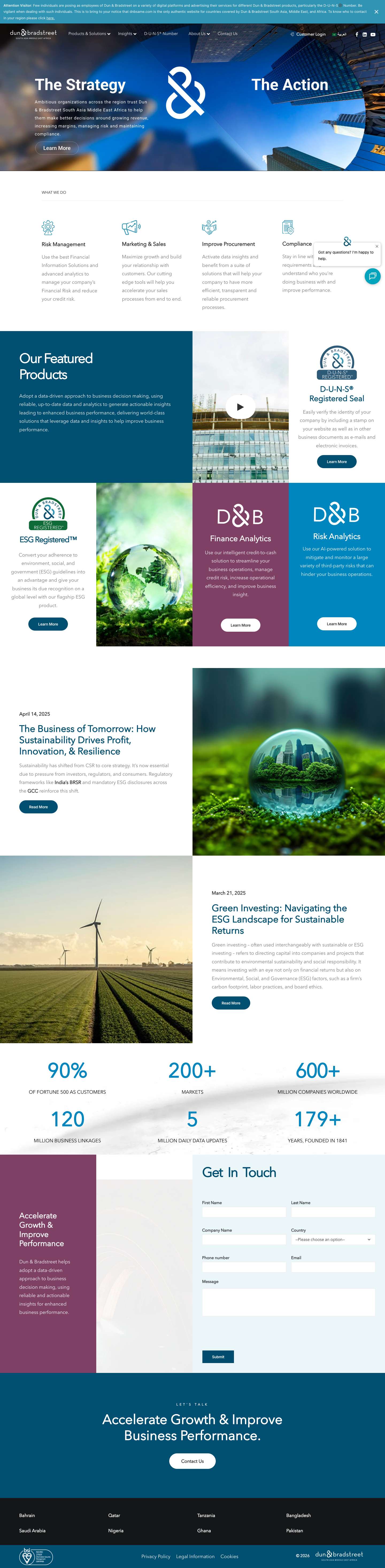 Unlock Business Potential With Dun & Bradstreet - D&B SAME - Full Screenshot