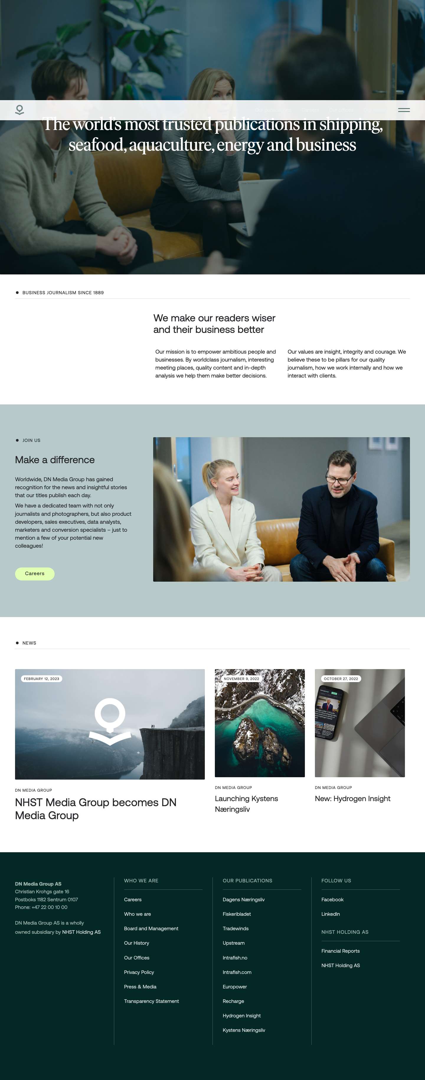 Business journalism since 1889 | DN Media Group - Full Screenshot