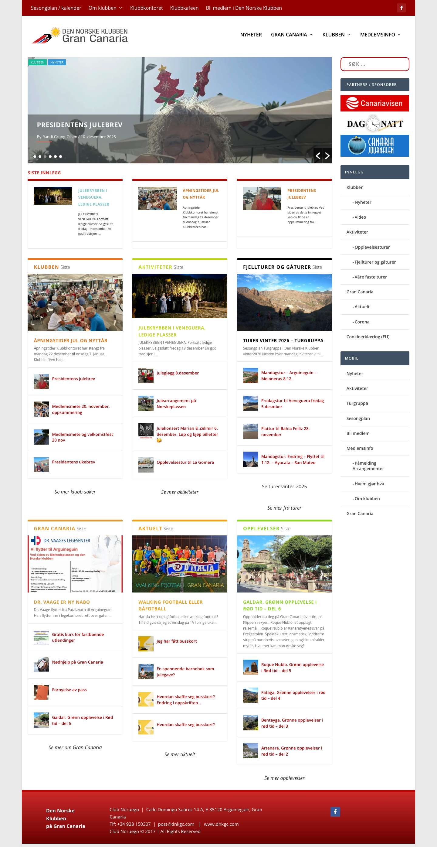 Den Norske Klubben Gran Canaria | Club Noruego - Full Screenshot