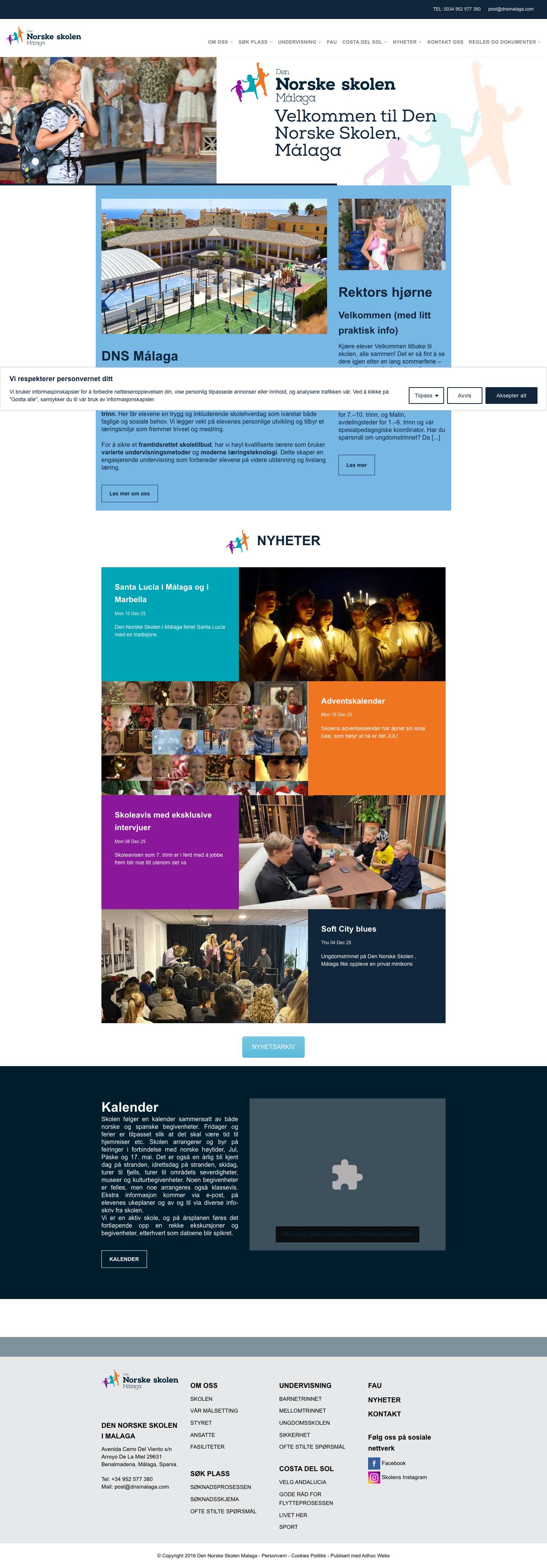Den Norske Skolen Malaga - Full Screenshot