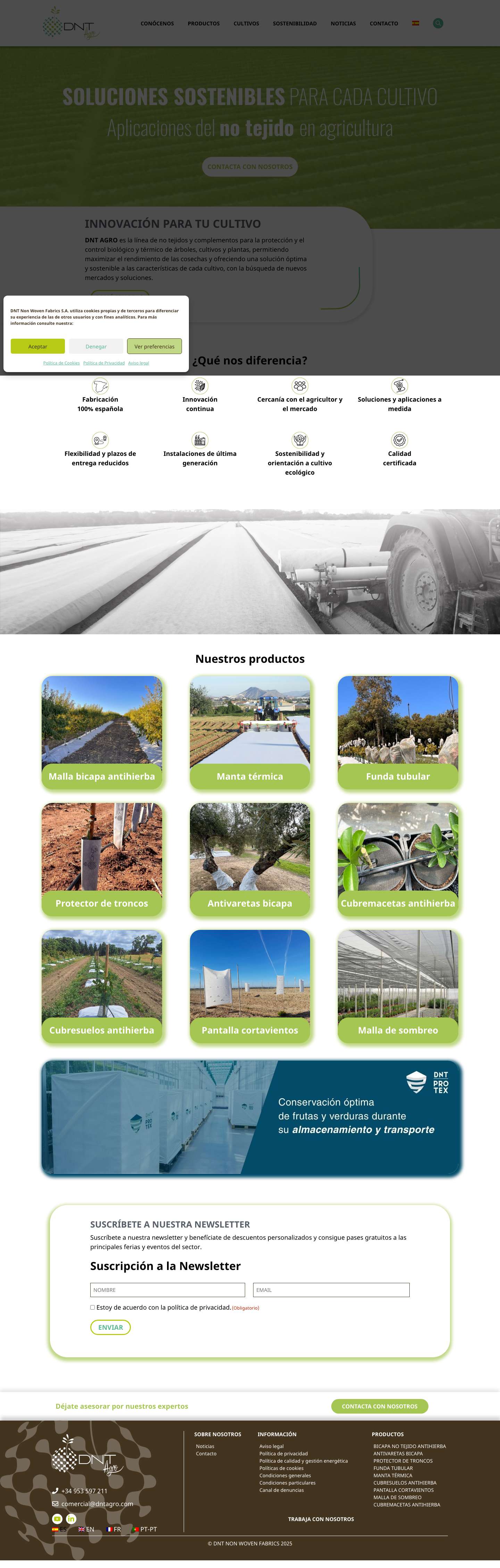 Home - DNT Agro - Full Screenshot