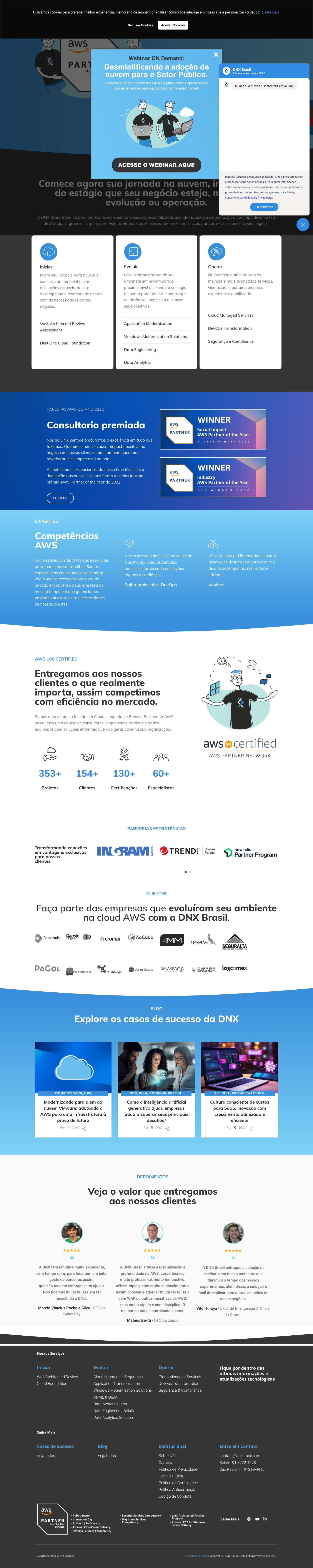 DNX Brasil | AWS Premier Consulting Partners - Full Screenshot