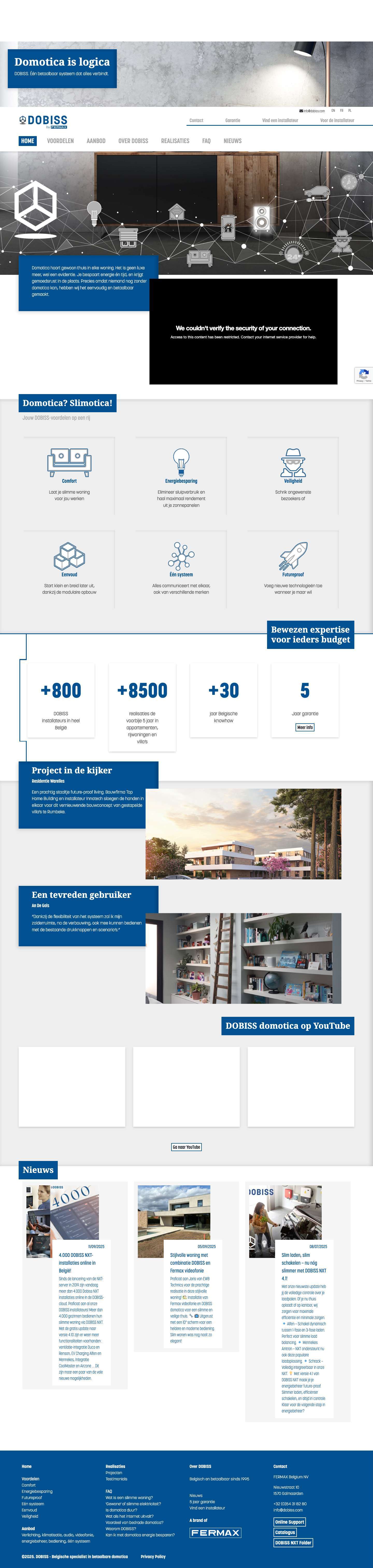 Domotica is logica | DOBISS - Full Screenshot