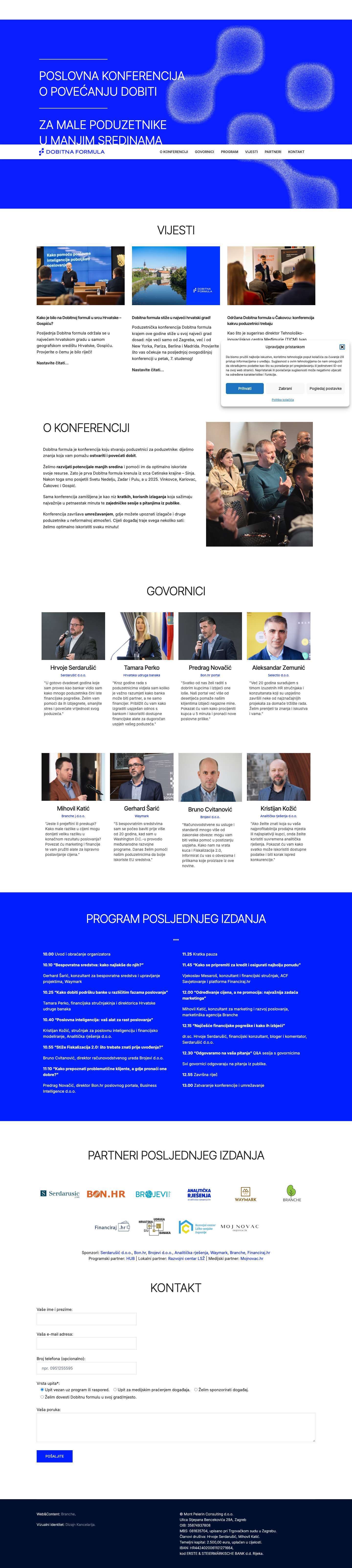 Dobitna formula - konferencija za poduzetnike - Full Screenshot