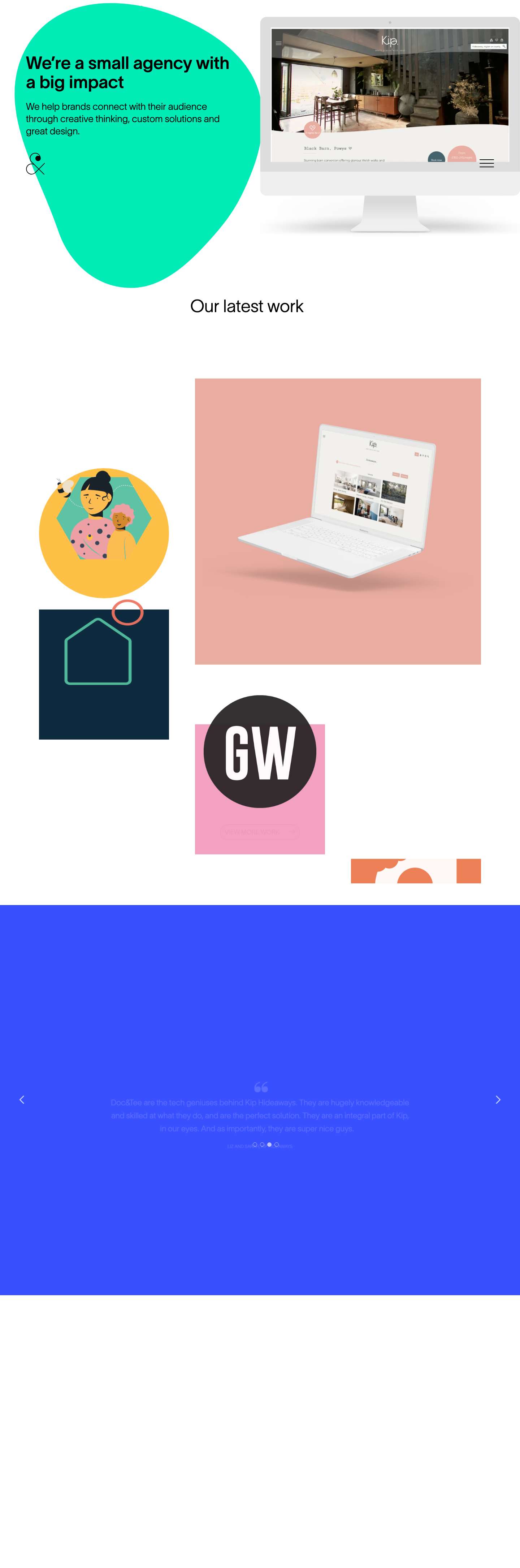 Brand design and digital agency Bristol - Doc & Tee - Full Screenshot