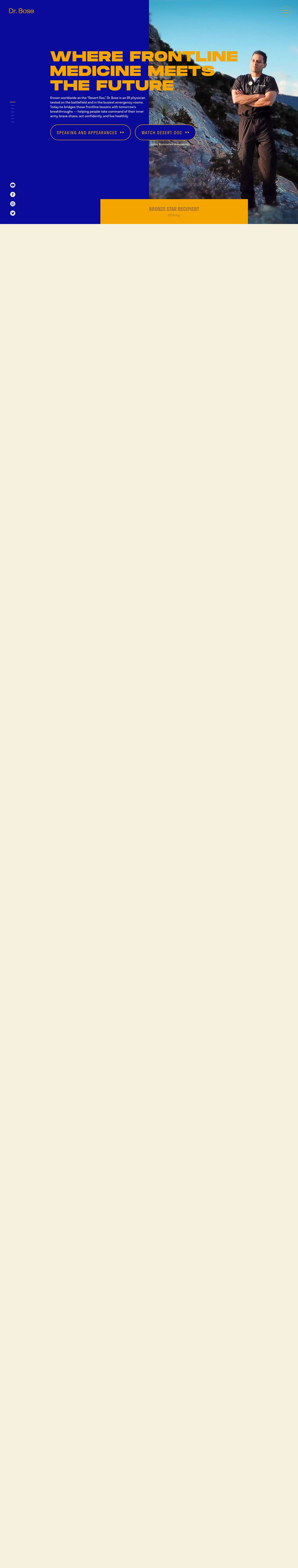 Home | Physician, Veteran, Entrepreneur, Professor | Dr. Bose - Full Screenshot