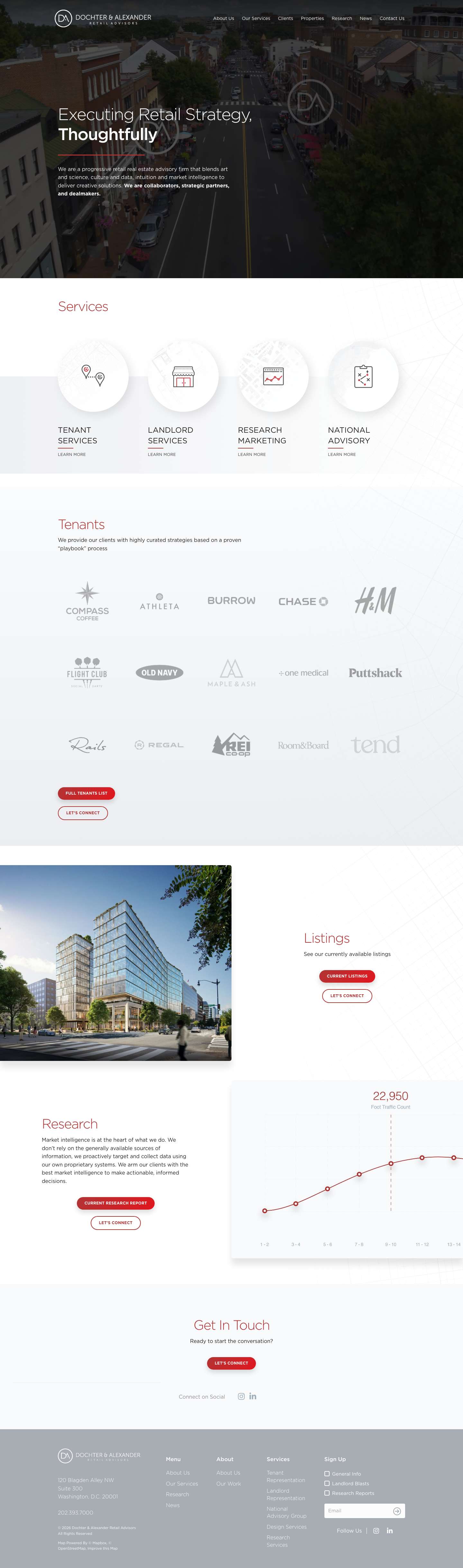 Dochter & Alexander Retail Advisors - Full Screenshot